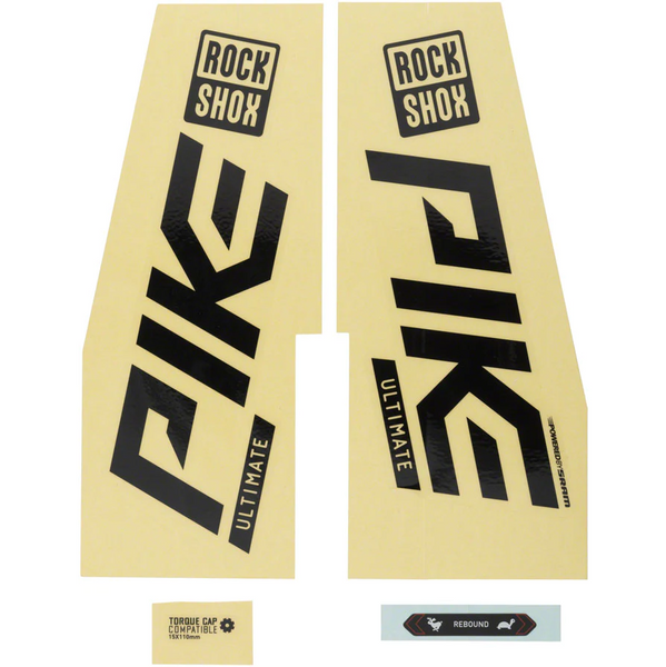 KIT DE PEGATINAS PARA HORQUILLA ROCKSHOX PIKE ULTIMATE - NEGRO BRILLANTE
