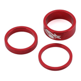 KIT DE ESPACIADORES PARA DIRECCIÓN SPANK (ROJO) (1-1/8") (3/6/12 MM)