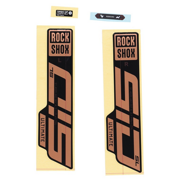 KIT DE PEGATINAS PARA HORQUILLA ROCKSHOX SID ULTIMATE SL - COBRE MATE/NEGRO BRILLANTE