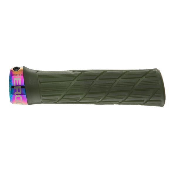 ERGON GE1 EVO FACTORY GRIPS - FROZEN MOSS - RAINBOW, LOCK-ON