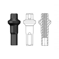 SAPIM DOUBLE SQUARE SL ALLOY NIPPLE, 14G/16MM - SECURE LOCK - NEGRO
