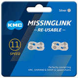 ESLABÓN RAPIDO KMC DE 11 VELOCIDADES (REUSABLE) 2 PARES