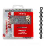 CADENA SRAM PC-951 DE 9 VELOCIDADES - GRIS