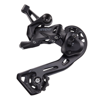 DESVIADOR TRASERO MICROSHIFT ADVENT - 9 SPEED, MEDIUM CAGE, BLACK, WITH CLUTCH