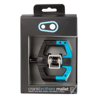 PEDALES CRANKBROTHERS MALLET E LS – SILVER/BLACK