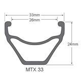ANILLA SUNRINGLE MTX-33 – 29” / 32H NEGRO